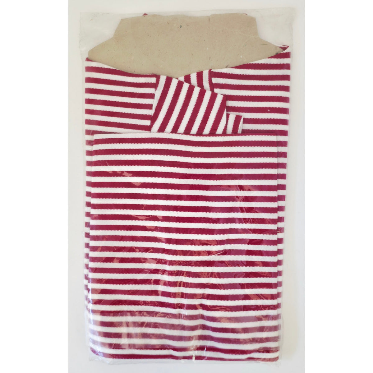 VINTAGE *NEW* 1970's Sara Dee Women's Maroon & White Long Sleeve Top Size M