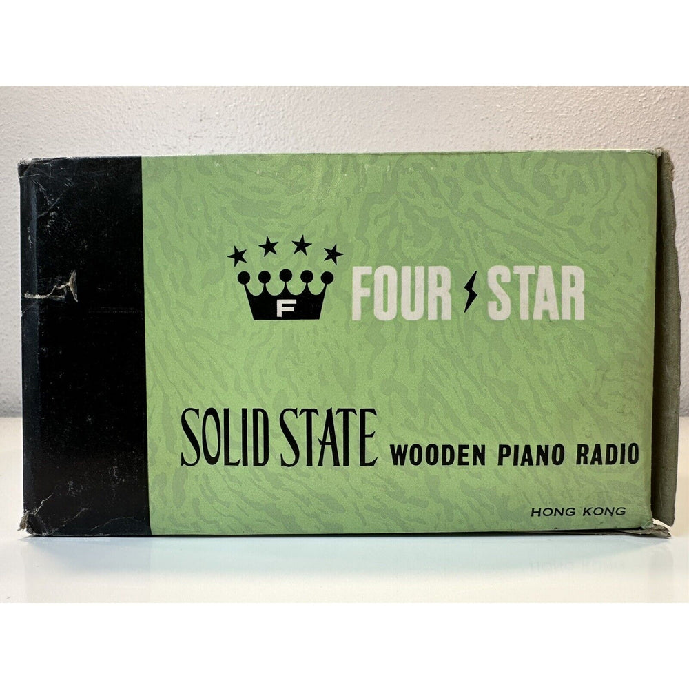 VINTAGE *NEW* 1960's Four Star Solid State Wooden Piano Radio