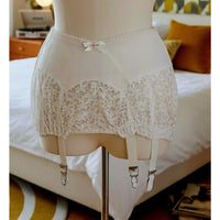 VINTAGE *NEW* 1960's Empire Foundation Women's White Girdle with Garters Size L