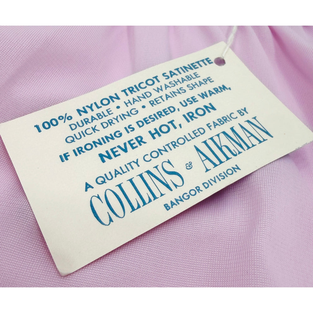 VINTAGE *NEW* 1960's Collins Aikman Women's Light Pink w/Lace Slip Skirt Size M