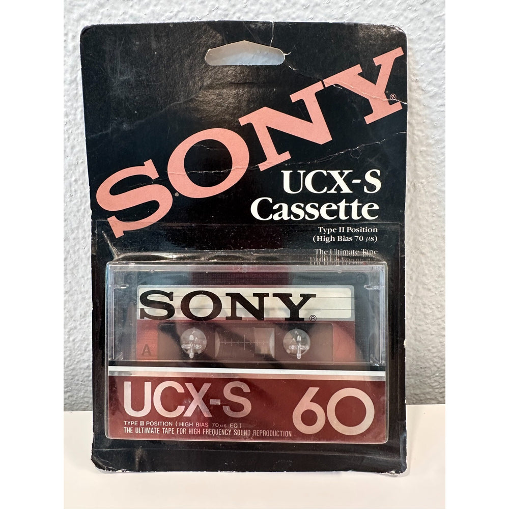 VINTAGE *NEW* Sony UCX-S 60 Type II Audio Cassette Tape on Card