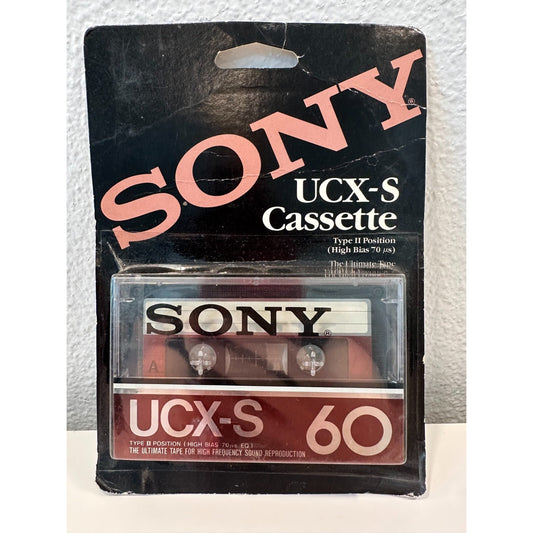 VINTAGE *NEW* Sony UCX-S 60 Type II Audio Cassette Tape on Card