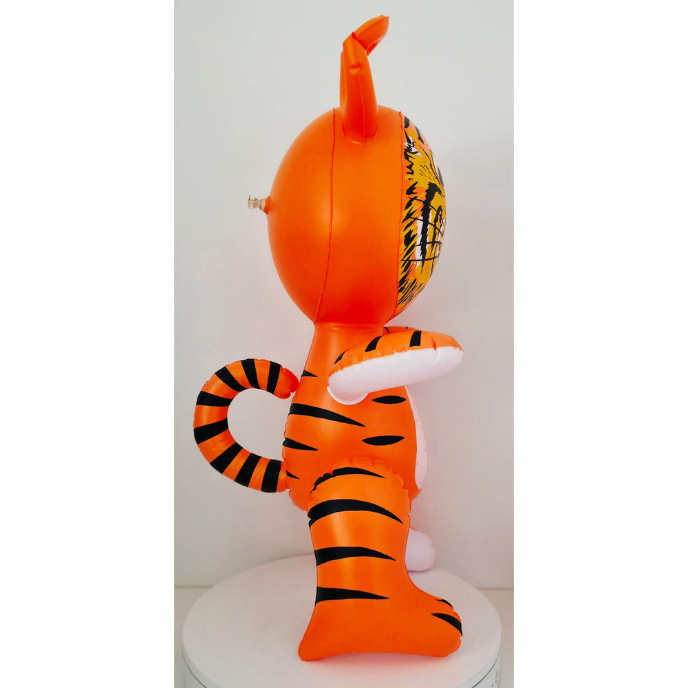 VINTAGE *NEW* 1960’s Inflatable Striped Tiger Toy 22"