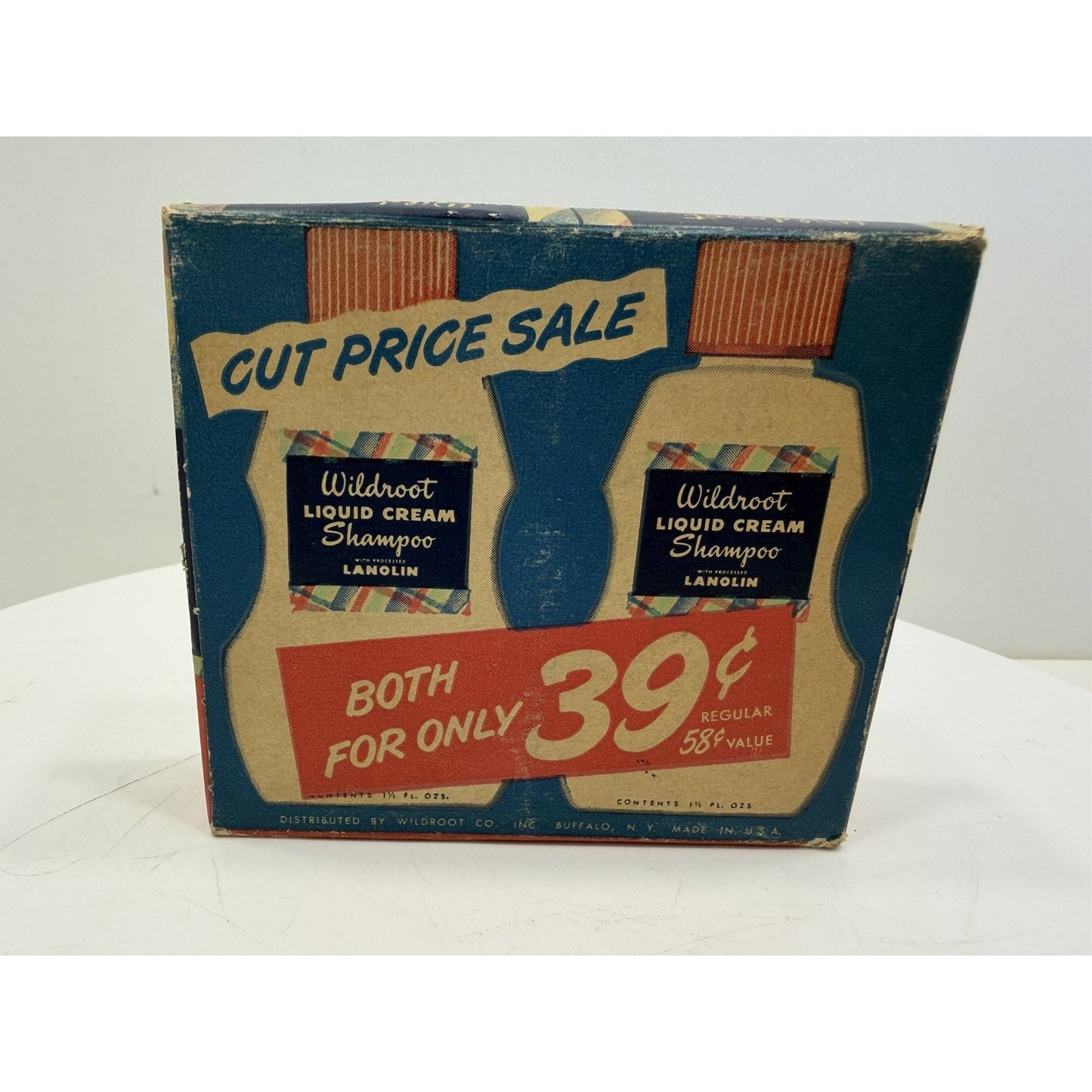 VINTAGE *NEW* 1950’s Wild Root Liquid Cream Lanolin Shampoo 2 in 1 Combo Pack