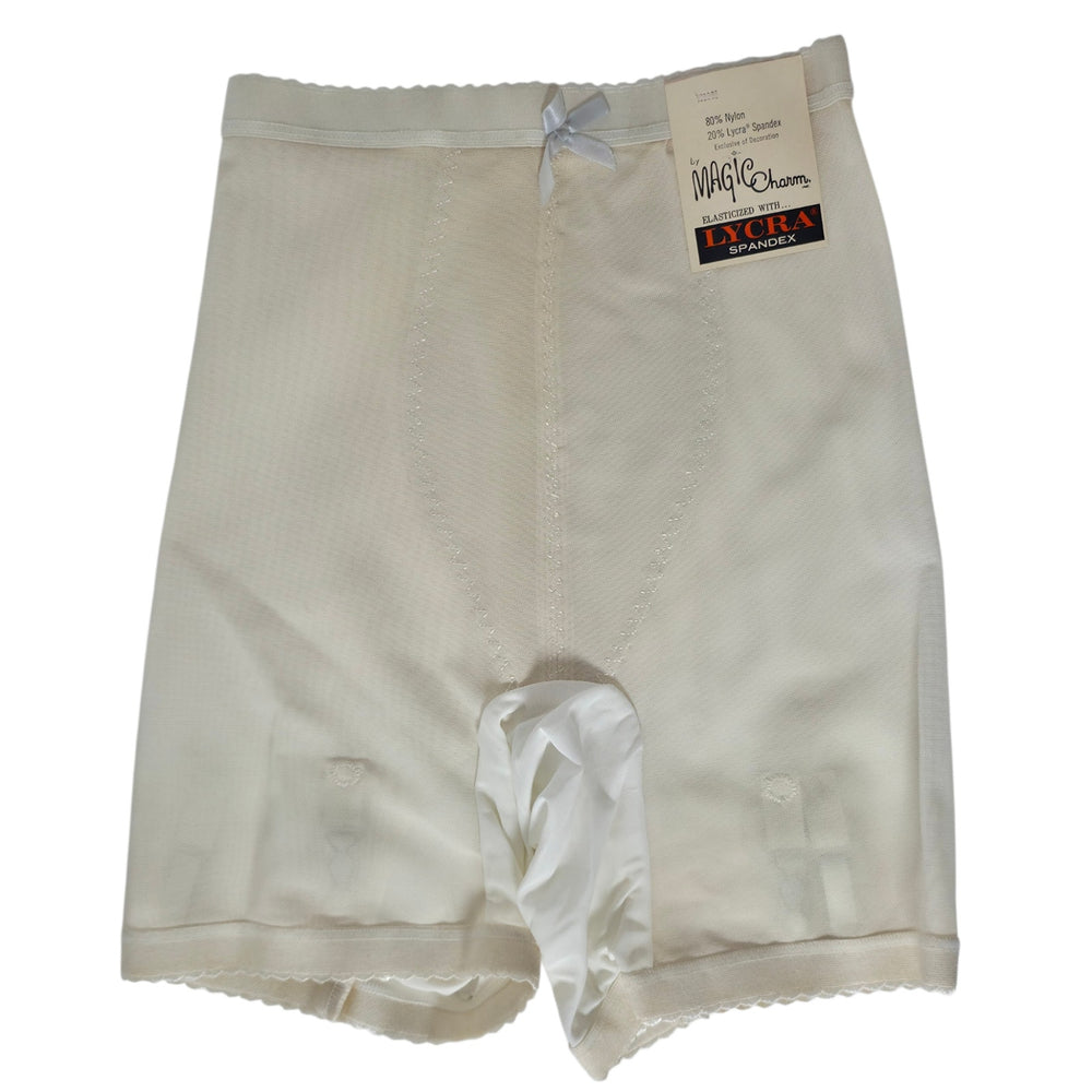 VINTAGE *NEW* 1960's Women's Cream High-Waisted Girdle with Garters Size S