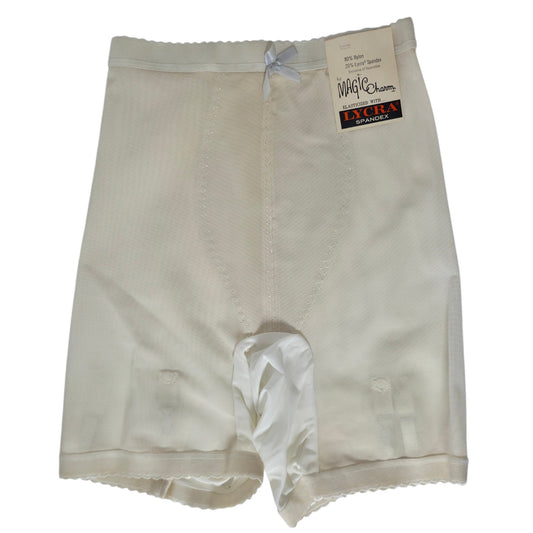 VINTAGE *NEW* 1960's Women's Cream High-Waisted Girdle with Garters Size S