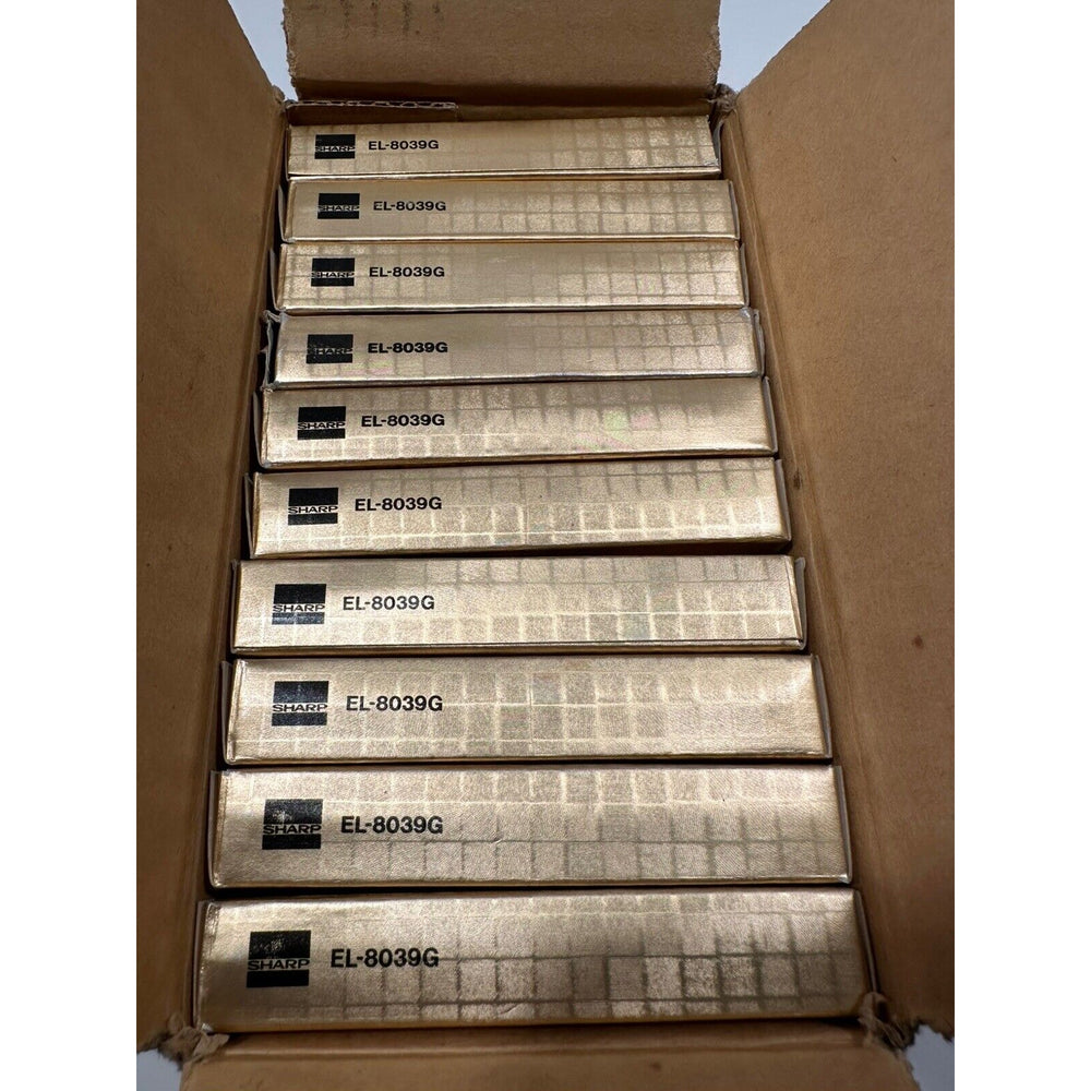 VINTAGE *NEW* Sharp EL-8039G Gold Flip Calculator Set of 10 Rare