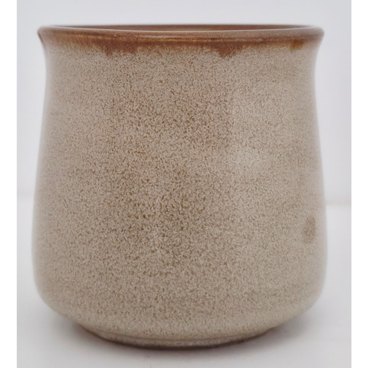VINTAGE *NEW* 1970's Brown and Cream Korean Hand-Painted Stoneware Mugs