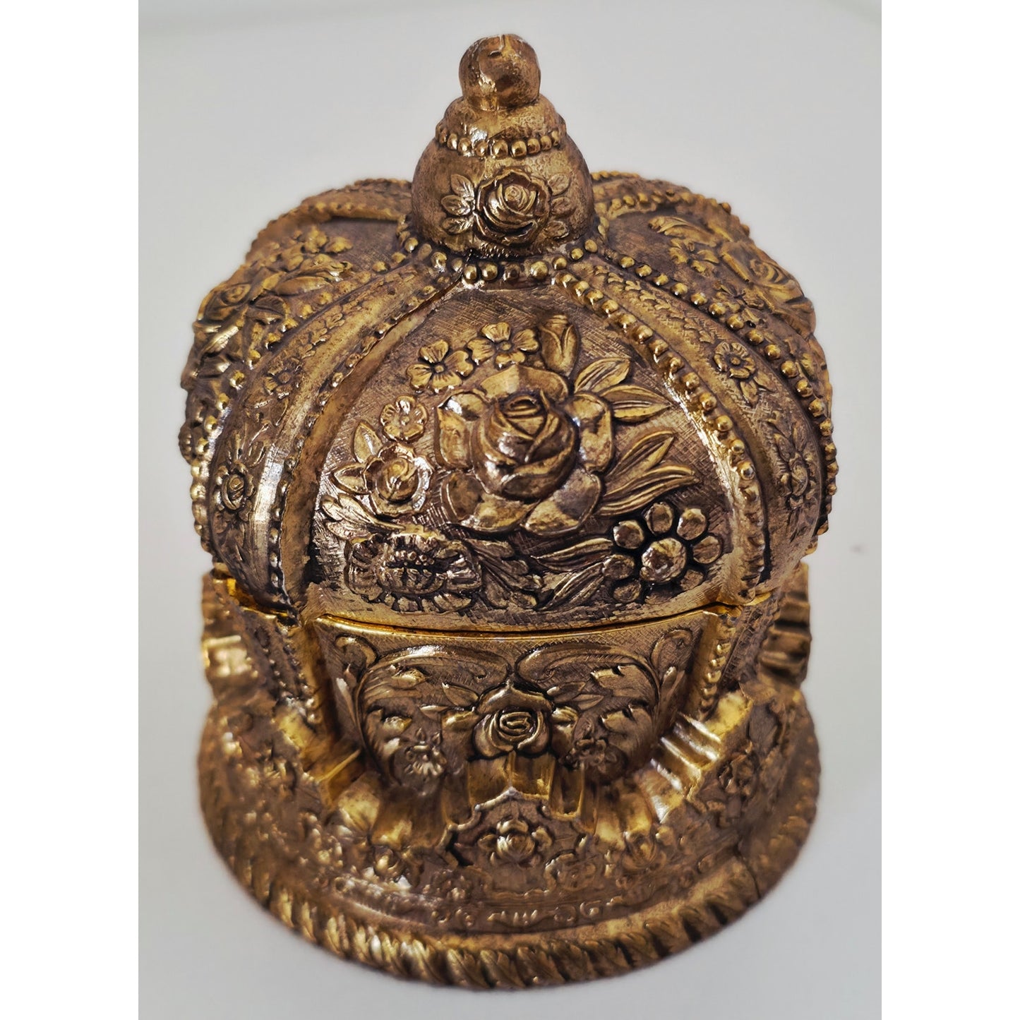 VINTAGE *NEW* 1970's Heavy Brass Musical Jewelry Box -RARE