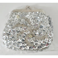 VINTAGE *NEW* 1960's Small Silver Change Purse with Pearl Design Never Opened