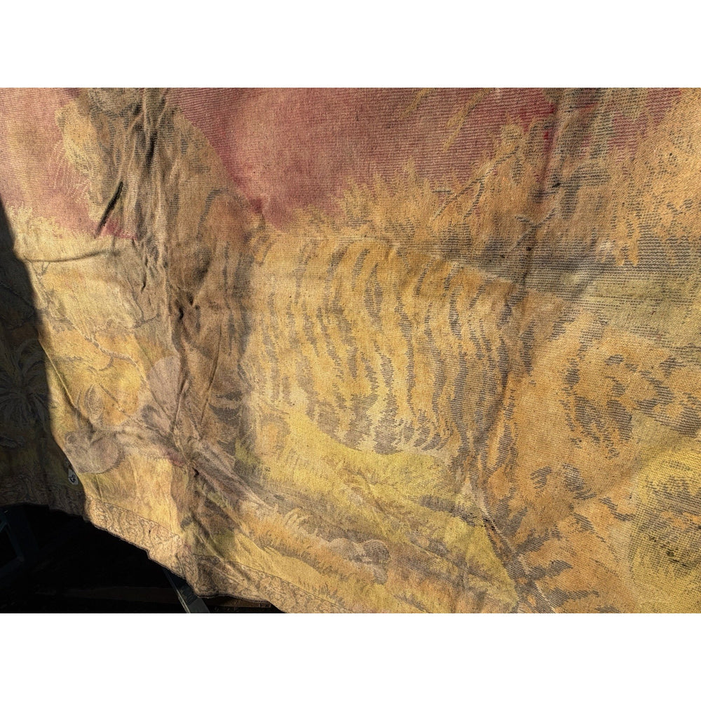 VINTAGE *PRISTINE* 1960's Tigers Velvet Tapestry