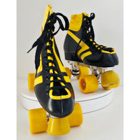 VINTAGE *NEW* 1970's Hot Shot Vinyl Men's Size 8 Demi-Boot Roller Skates