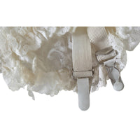 VINTAGE *PRISTINE* 1950's Women's Cream w/Lace Girdle Garter Size L