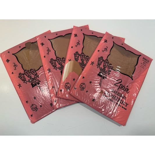 VINTAGE *NEW* Berco Hosiery-Seamless-Daybreak-Sz 9.5M-4X 2-Pair/Pack Movie