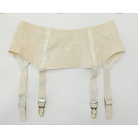 VINTAGE *NEW* 1960's MACBESS Women's Cream w/Flowers Garter Belt Size S (24)