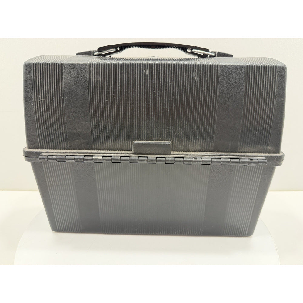 VINTAGE *NEW* 1970's Aladdin Dura Diner Black Plastic Dome Lunch Box w/ Thermos