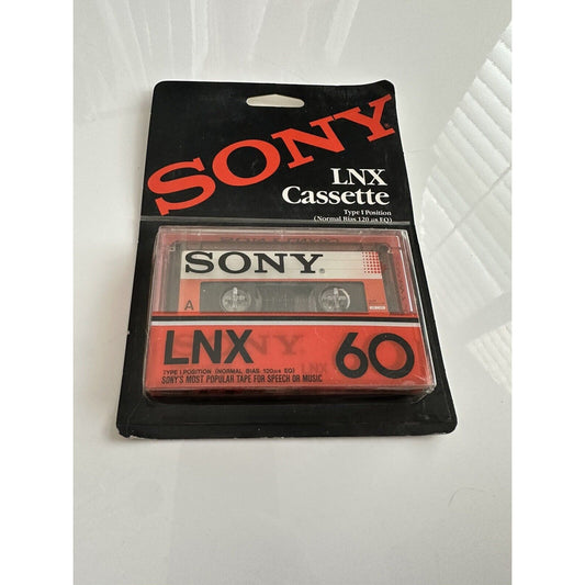 VINTAGE *NEW* SONY LNX 60 Cassette Tape Type I On Card Japan