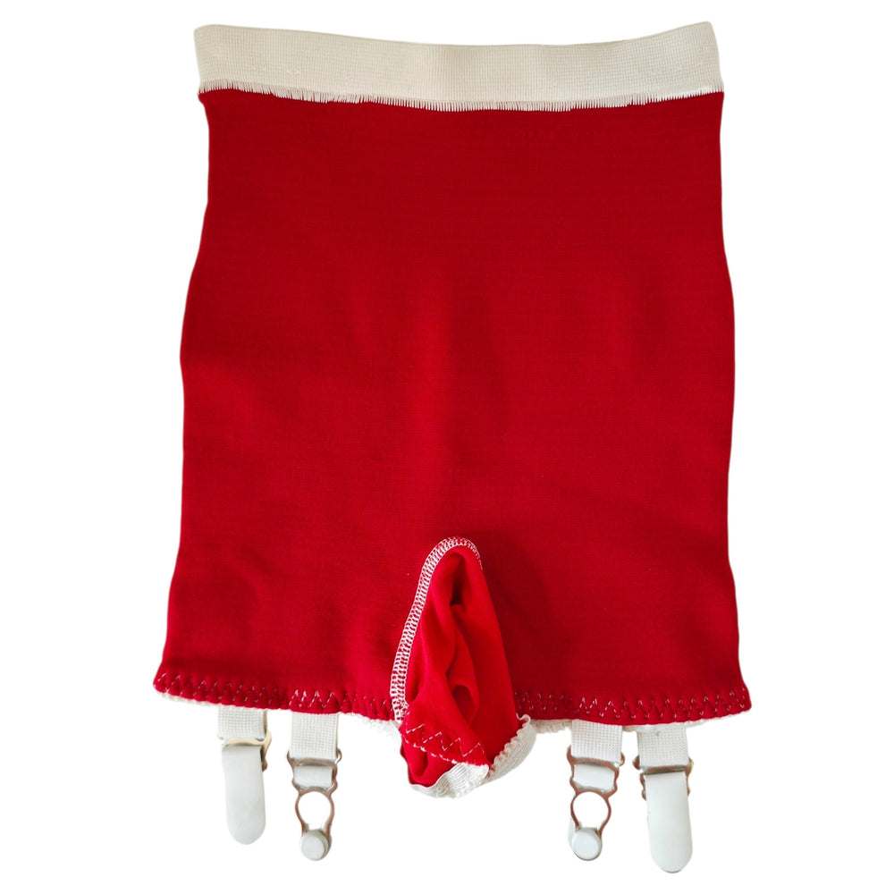 VINTAGE *NEW* 1950's Ban-Lon Women's Red & White Girdle w/Garter Size M Lot of 3