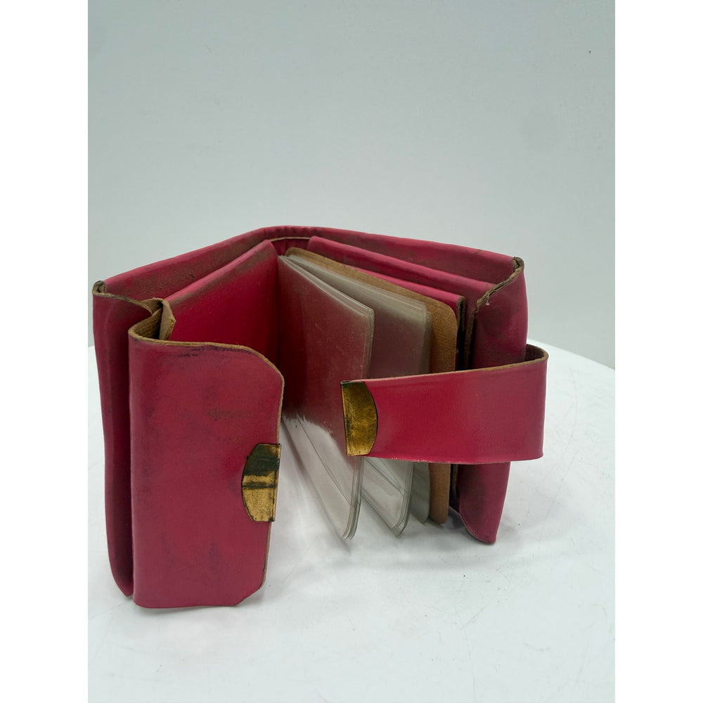 VINTAGE 1970's Bi-Fold Coin/Photo/Cash Pink Vinyl Wallet