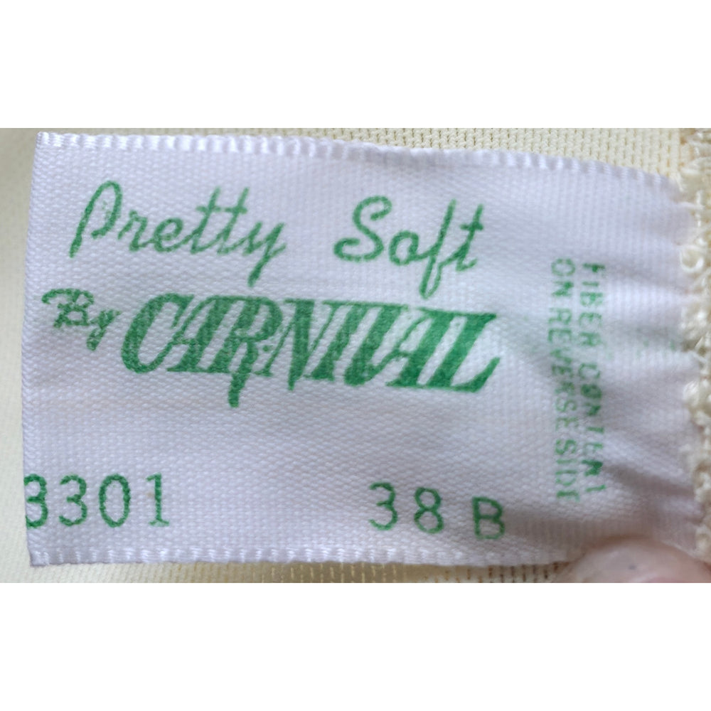 VINTAGE *NEW* 1960's Carnival Women's Light Yellow Slip Dress Size 38B