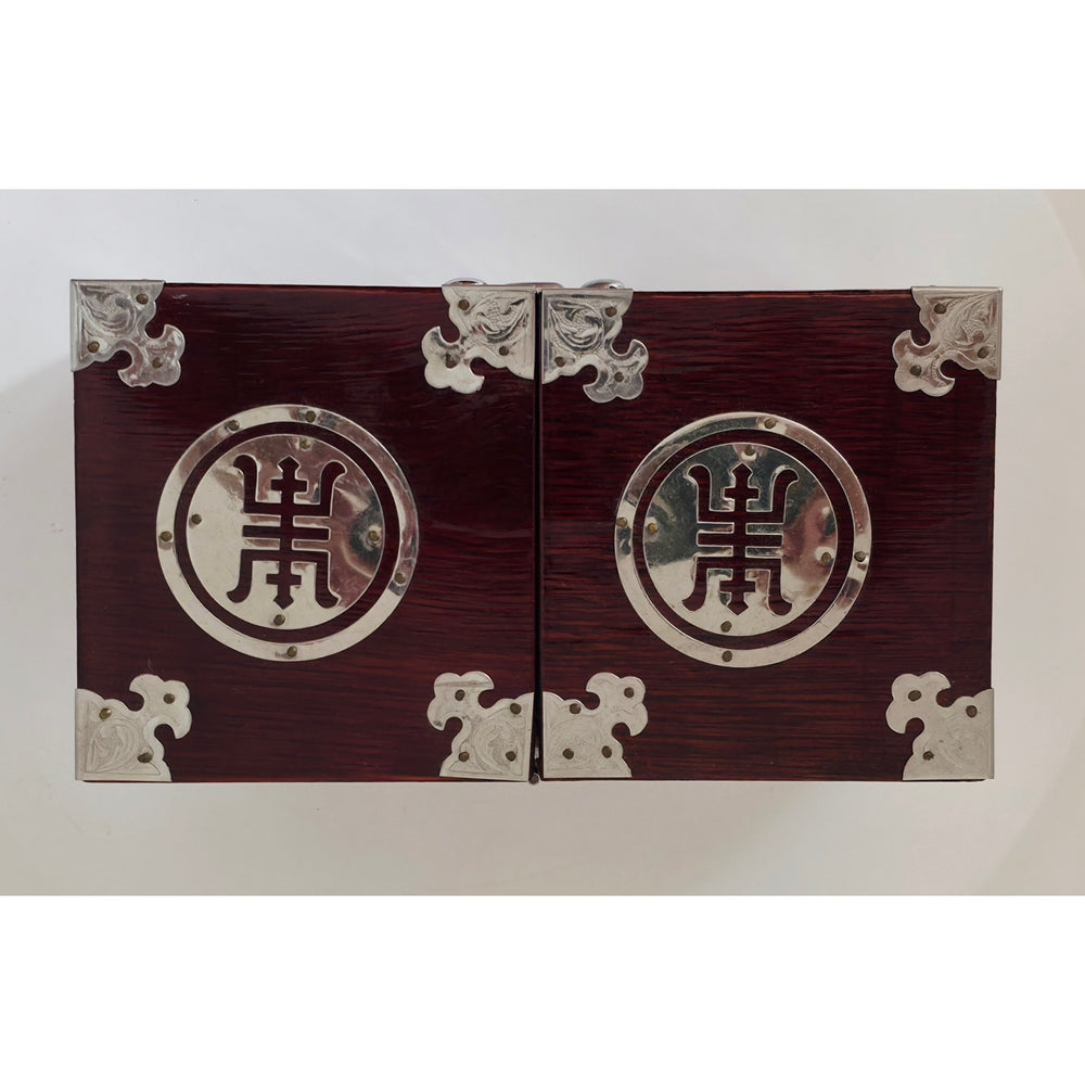 VINTAGE *NEW* 1960's Korean Folding Jewelry Box with 4 Drawers