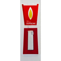VINTAGE *NEW* 1960's Thin Silver Textured Lighter in Original Box by Supreme USA