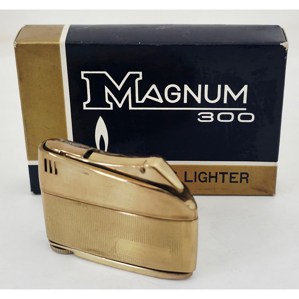 VINTAGE *NEW* 1960's Magnum 300 Gold Textured Super Lighter Japan
