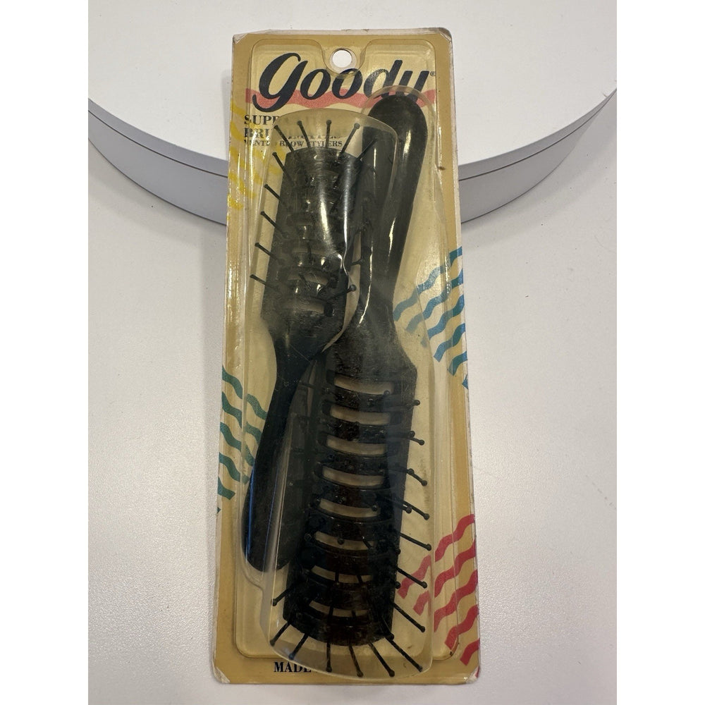 VINTAGE *NEW* 1989 Goody #8332 Supra-Lite Brushmates Vented Set - Black
