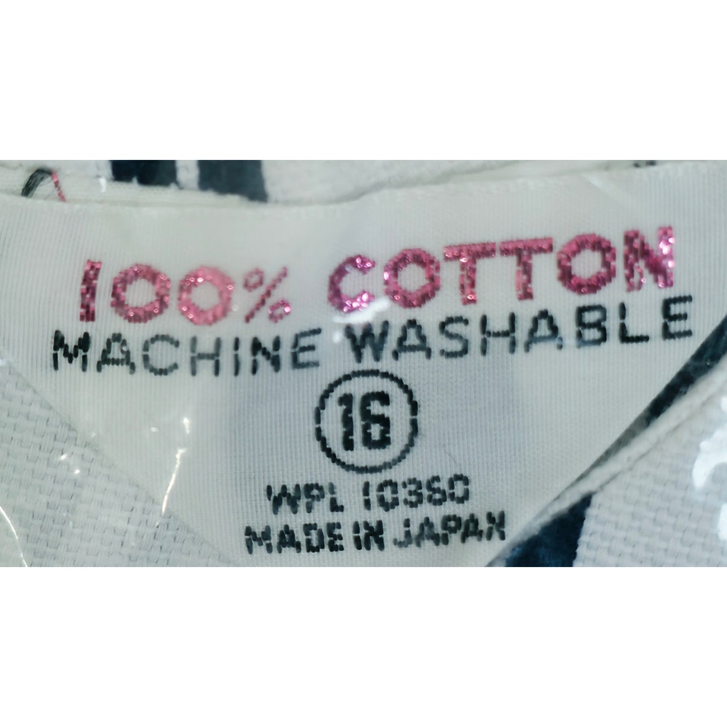 VINTAGE *NEW* 1960's Black & White Striped Waist Tie Romper Size 16 Japan