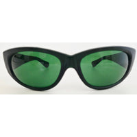 VINTAGE *NEW* 1970's Black Frame with Green Lens Sunglasses
