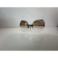 VINTAGE *NEW* 1970's ChrysDior Glam Sunglasses Brown Smoked Glass & Gold