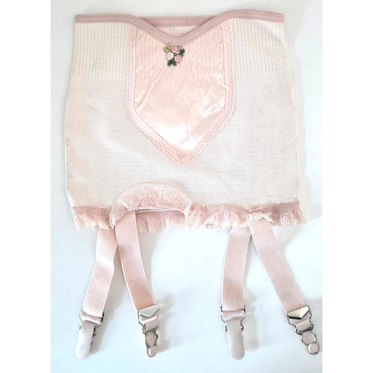 VINTAGE *NEW* 1950's Women's Light Pink Girdle with Garters Size S (24)