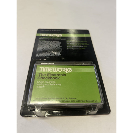 VINTAGE *NEW* Timeworks The Electronic Checkbook - Sinclair 1000 Cassette