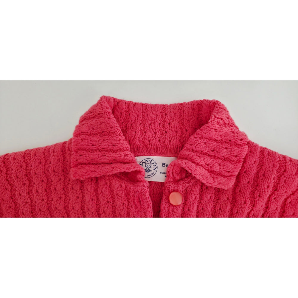 VINTAGE *NEW* 1960's Ban-Lon Pink Collared Sweater  100% Acrylic Size 40 Made in New York