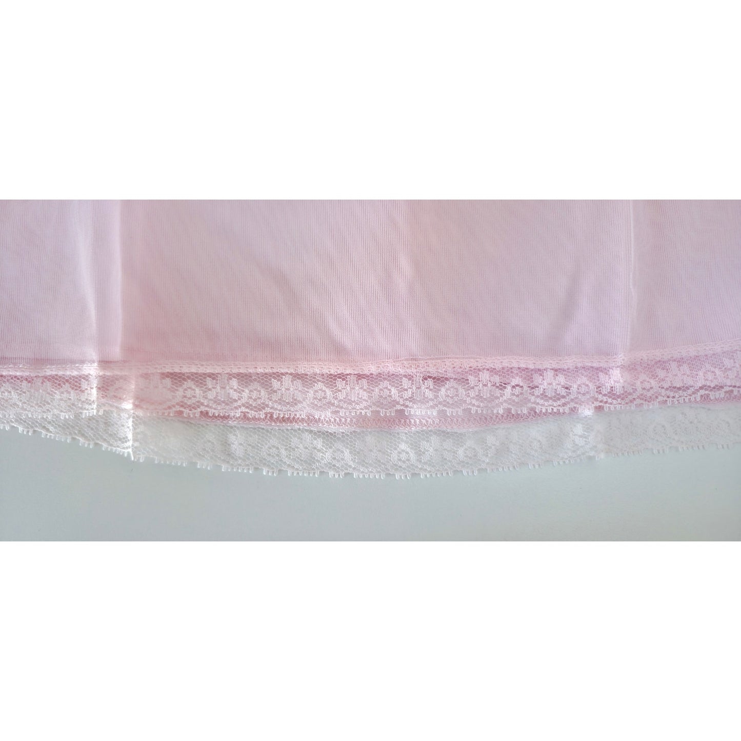 VINTAGE *NEW* 1960's Women's Light Pink Waltz Gown w/ Flowers 100% Nylon Size 40