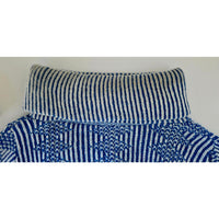 VINTAGE *NEW* 1970's Women's Blue/White Sweater 100% Acrylic Size 36