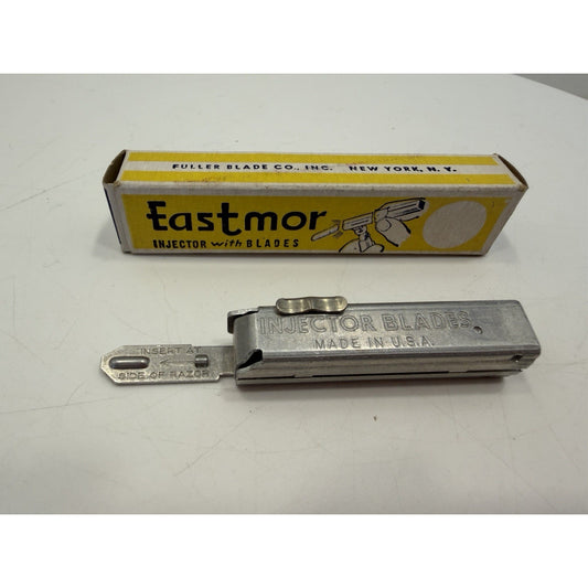 VINTAGE *NEW* 1960's Eastmor Injector w/ 6 Razor Blades USA