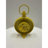 VINTAGE *NEW* 1970's Dynasty 7" Keywound Metal Alarm Clock - Yellow