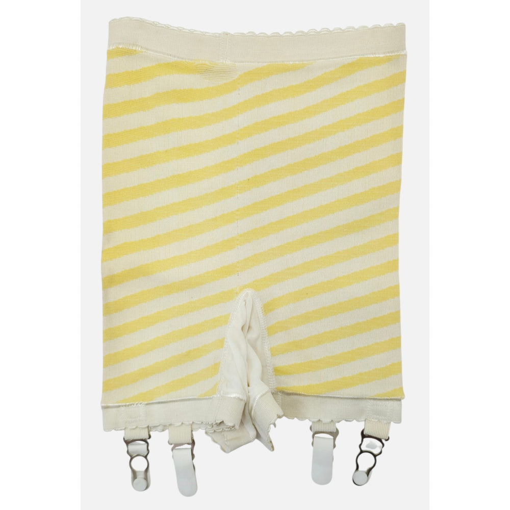 VINTAGE *NEW* 1960's Ban-Lon Women's Yellow & White Striped Girdle w/Garter Size L
