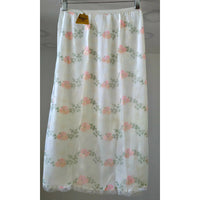 VINTAGE *NEW* 1960's Women's White Lined Slip Skirt with Flowers Size S/M