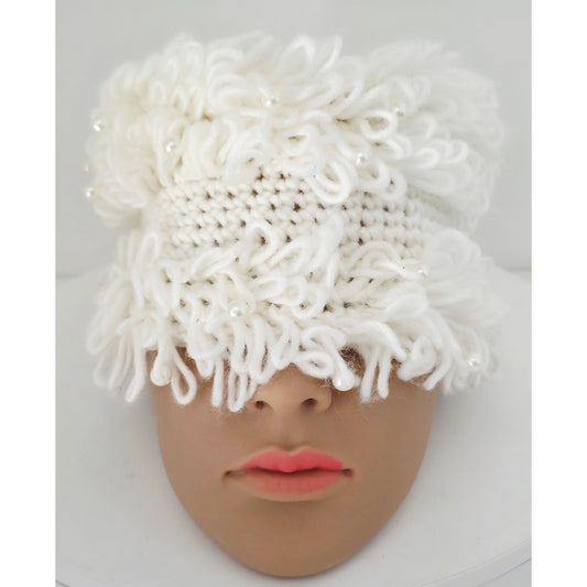 VINTAGE *NEW* 1960's Imported by Andrew St John 100% Acrylic Hat w/Design Japan