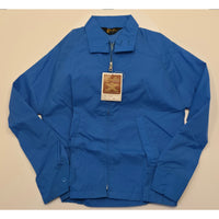 VINTAGE *NEW* 1970's Men's Bright Blue 100% Nylon All Weather Zip Hood Jacket Size S