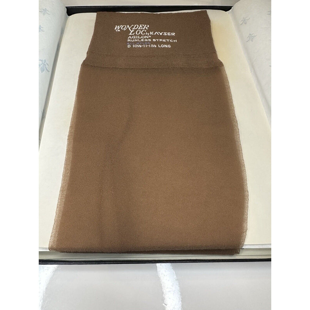 VINTAGE *NEW* Kayser Hosiery-Wonderloc Stretch-Honeysweet-Seamless-Sz10.5/11L x3