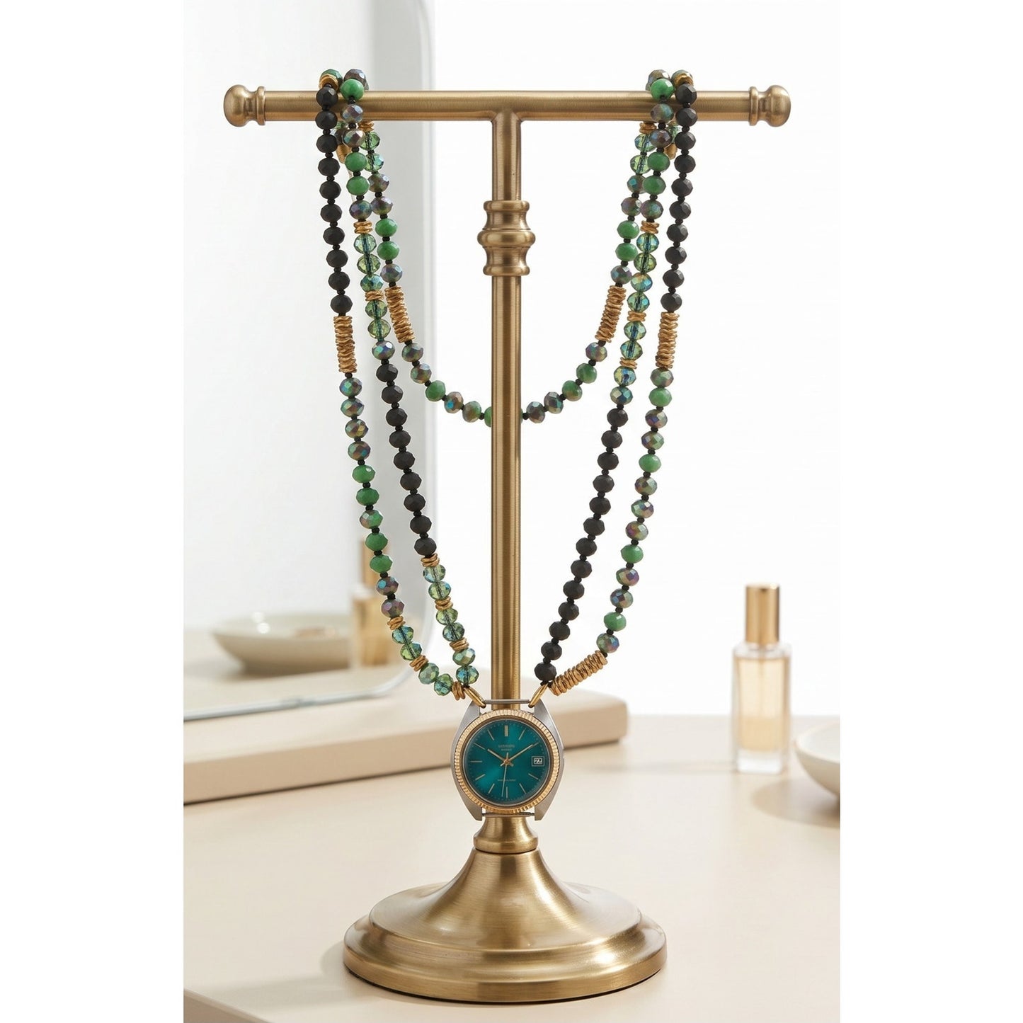 VIntage 1960's Stellaris Green Watch Face Necklace Custom Made | Limited Edition