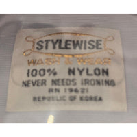 VINTAGE *NEW* 1960's STYLEWISE Light Blue Men's Shirt 100% Nylon Size 14-32