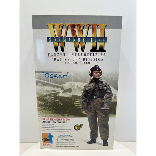 VINTAGE *NEW* Dragon WWII "Oskar* Normandy 1944 Panzer Action Figure