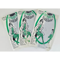 VINTAGE *NEW* 1960's Girls Opaque  Pant Hose Black Size 12-14  Set of 3 USA