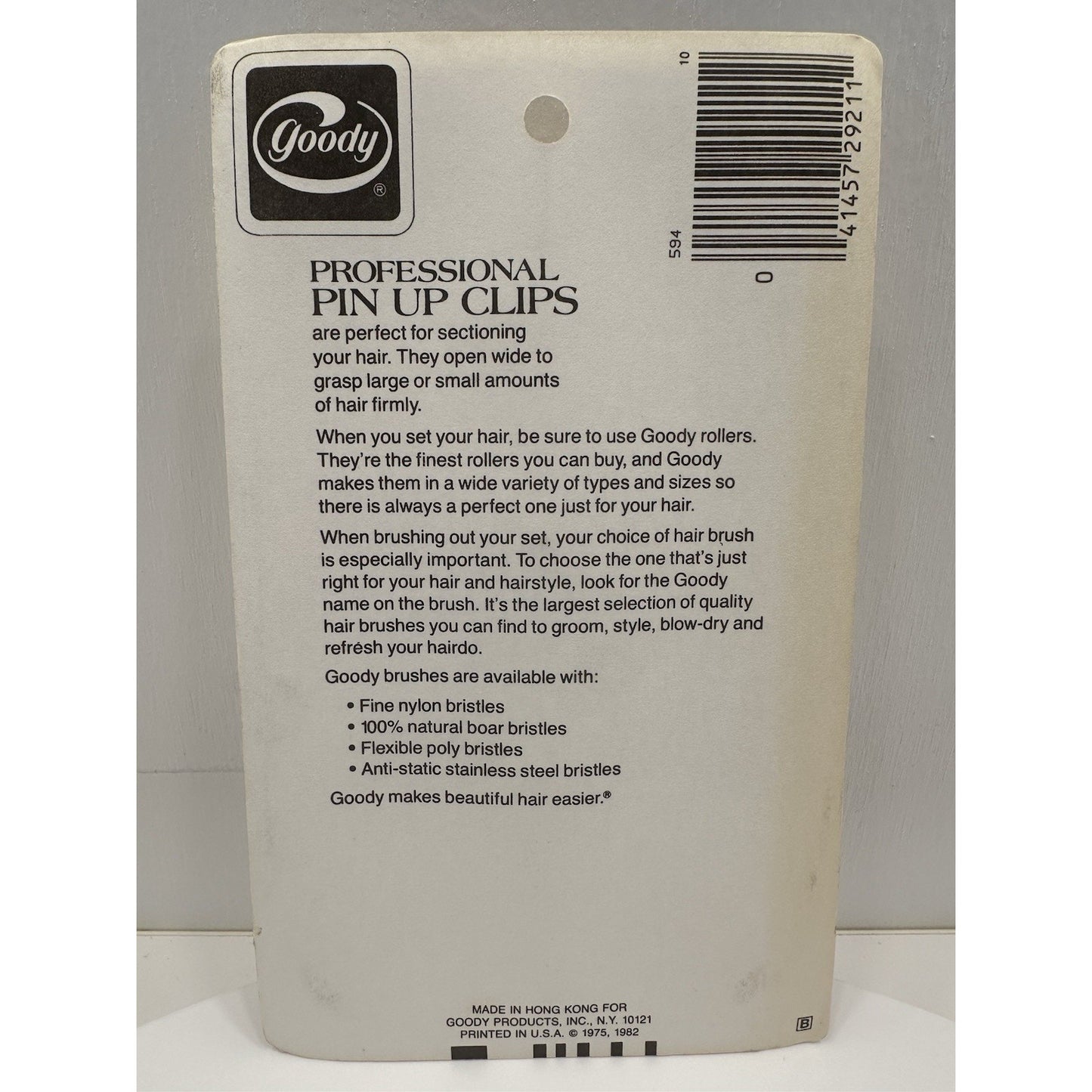 VINTAGE *NEW* 1982  Goody Professional Pin Up Hair Clips Multi Color 594