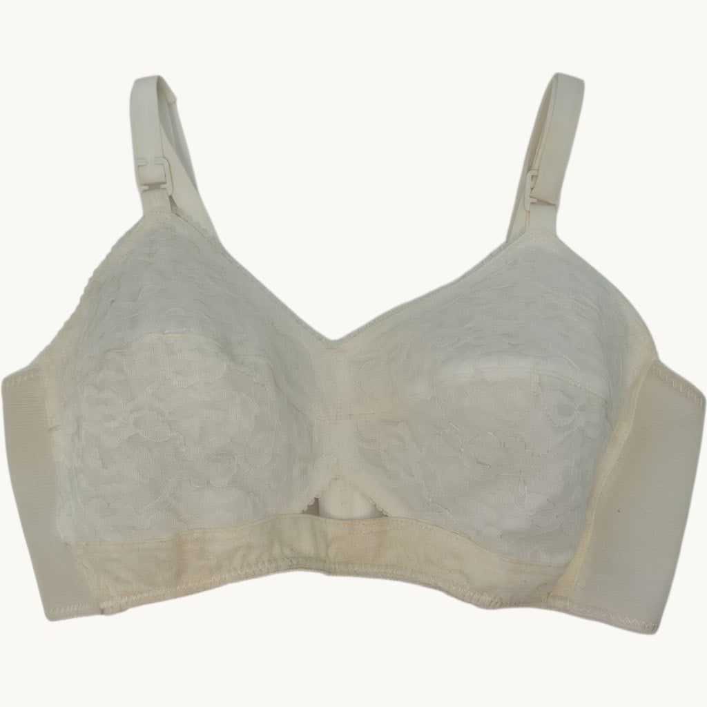 VINTAGE *NEW* 1960's Empire Foundation Women's Sheer All Lace White Bra Size 38B