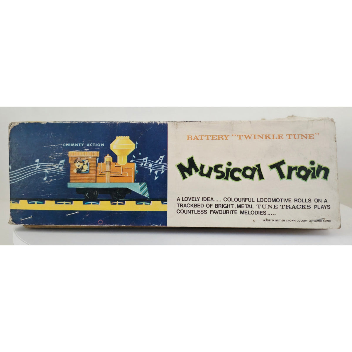 VINTAGE 1950's PMC Battery Operated Twinkle Tune Musical Train PMC PT-200